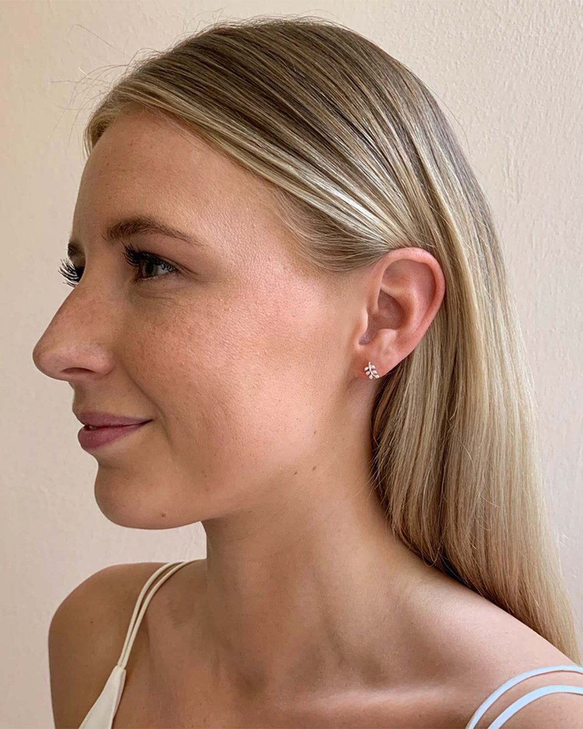 Snö of Sweden Øredobber Minna Small Branch Ear - Silver/ Clear