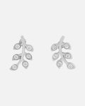 Snö of Sweden Øredobber Minna Small Branch Ear - Silver/ Clear