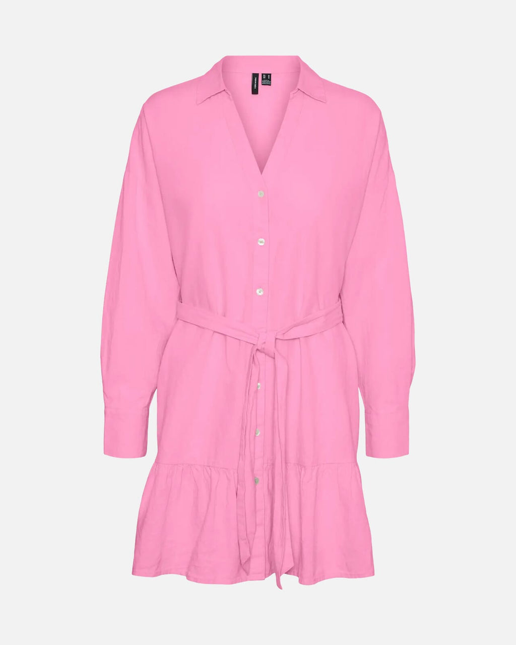 VERO MODA Skjortekjole Lina LS Short - Bonbon
