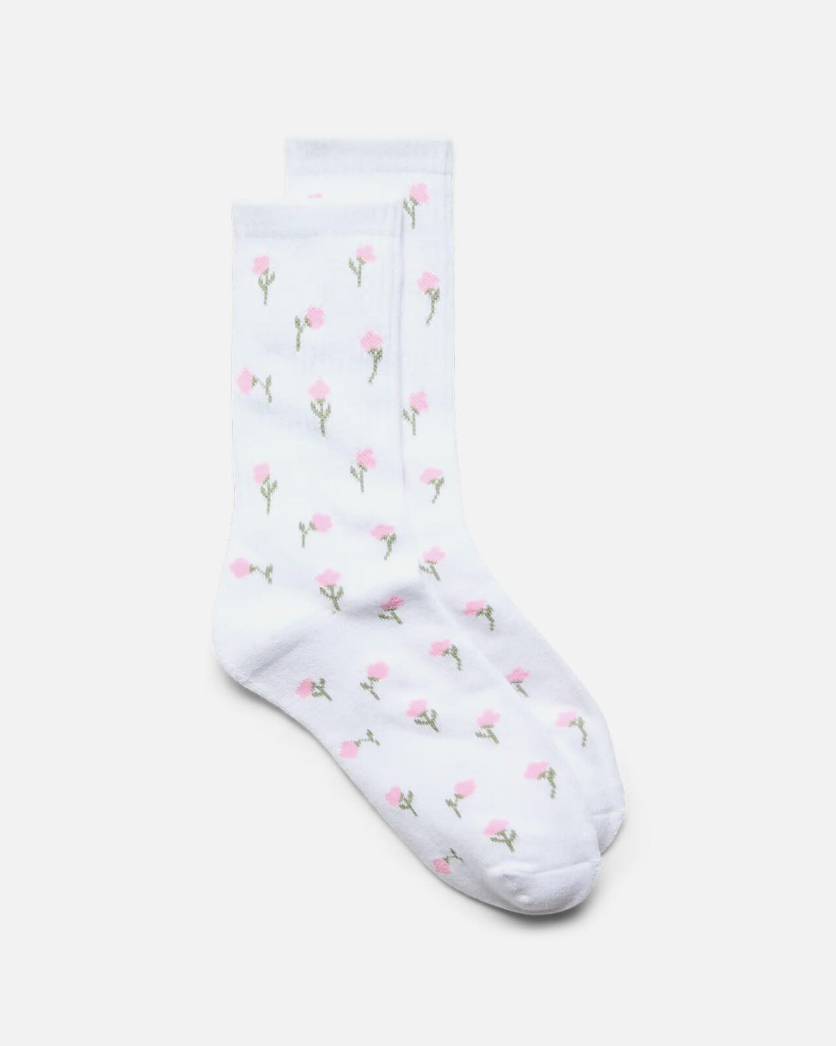 VERO MODA Sokker Mel Detail - Snow White/ Flowers-Prism Pink