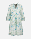VERO MODA Kjole Smilla 3/4 Short - Snow White/ Blue Brit
