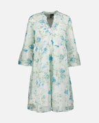 VERO MODA Kjole Smilla 3/4 Short - Snow White/ Blue Brit