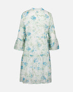 VERO MODA Kjole Smilla 3/4 Short - Snow White/ Blue Brit