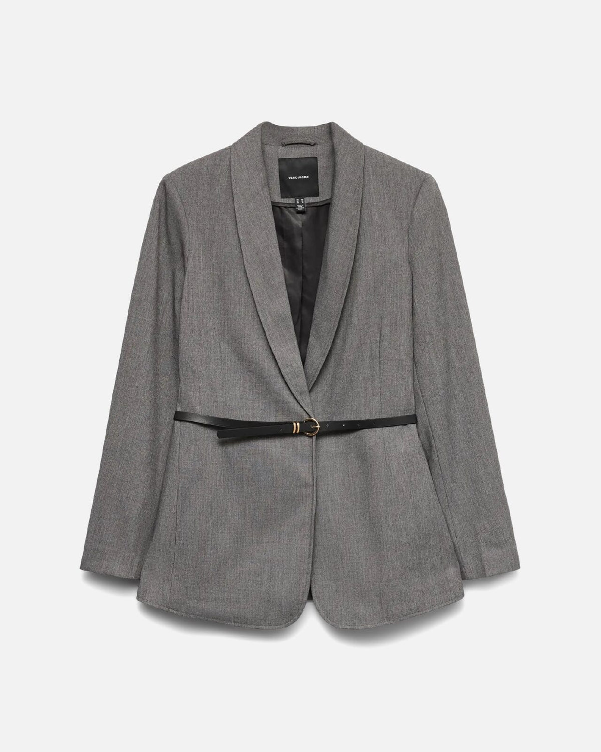 VERO MODA Blazer Tahia LS Loose Belted - Dark Gray Melange