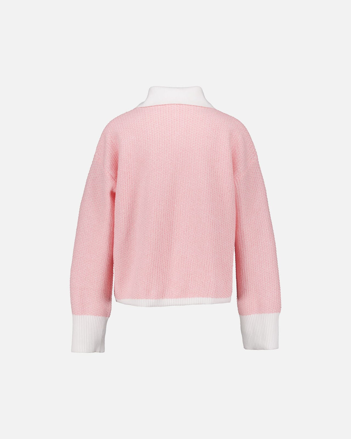 VERO MODA Strikket Cardigan Wollie Zip - Snow White/ Pink Dogwood