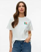 VERO MODA T-skjorte Mariane Caty - Snow White/ Enjoy Ever