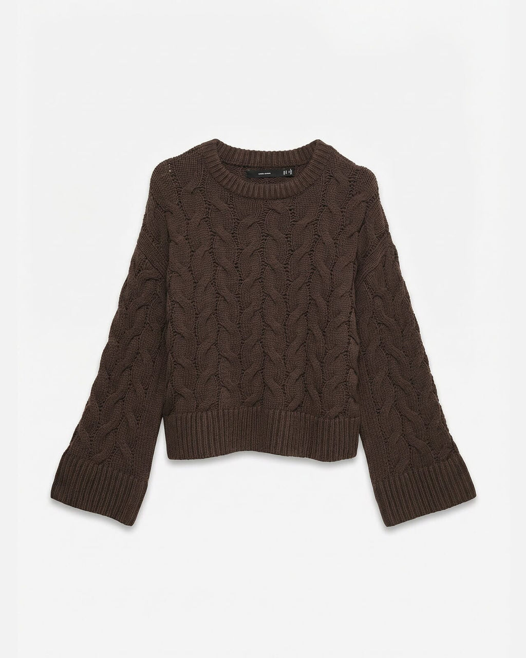 VERO MODA Strikkegenser Svea Thea LS O-neck Cable Pullover - Chocolate Martini