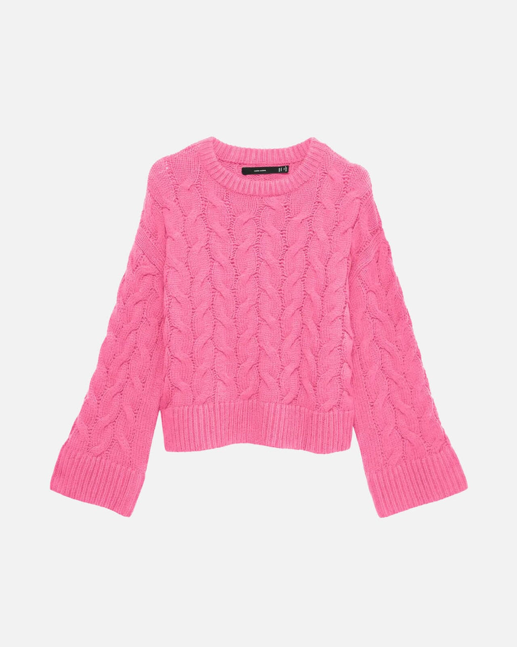 VERO MODA Strikkegenser Svea Thea LS O-neck Cable Pullover - Pink Cosmos