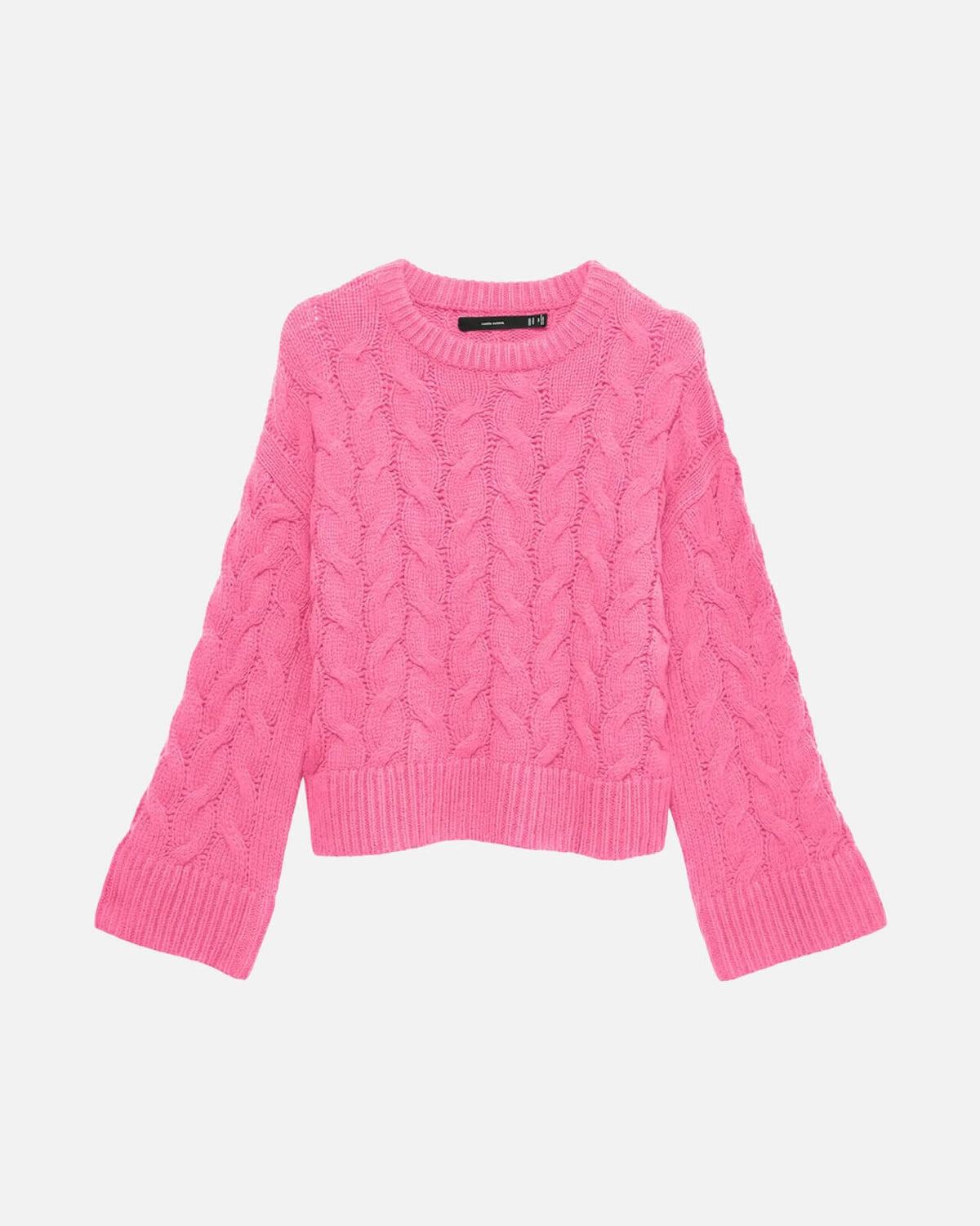 VERO MODA Strikkegenser Svea Thea LS O-neck Cable Pullover - Pink Cosmos