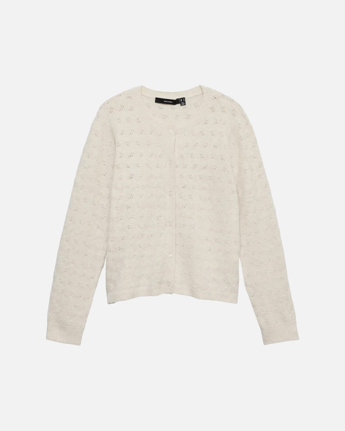 VERO MODA Cardigan Doffy Stitch LS O-neck - Birch Melange