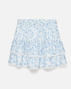 VERO MODA Skjørt Bliss H/W Short Detail Skirt - Snow White/ Blue Emma