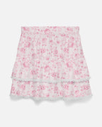 VERO MODA Skjørt Bliss H/W Short Detail Skirt - Snow White/ Pink Emma