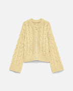 VERO MODA Strikket Cardigan Svea Thea LS O-neck Cable - Flan