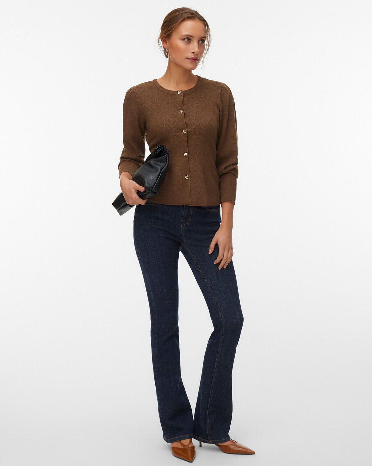 VERO MODA Cardigan Light - Carafe/ White Melange