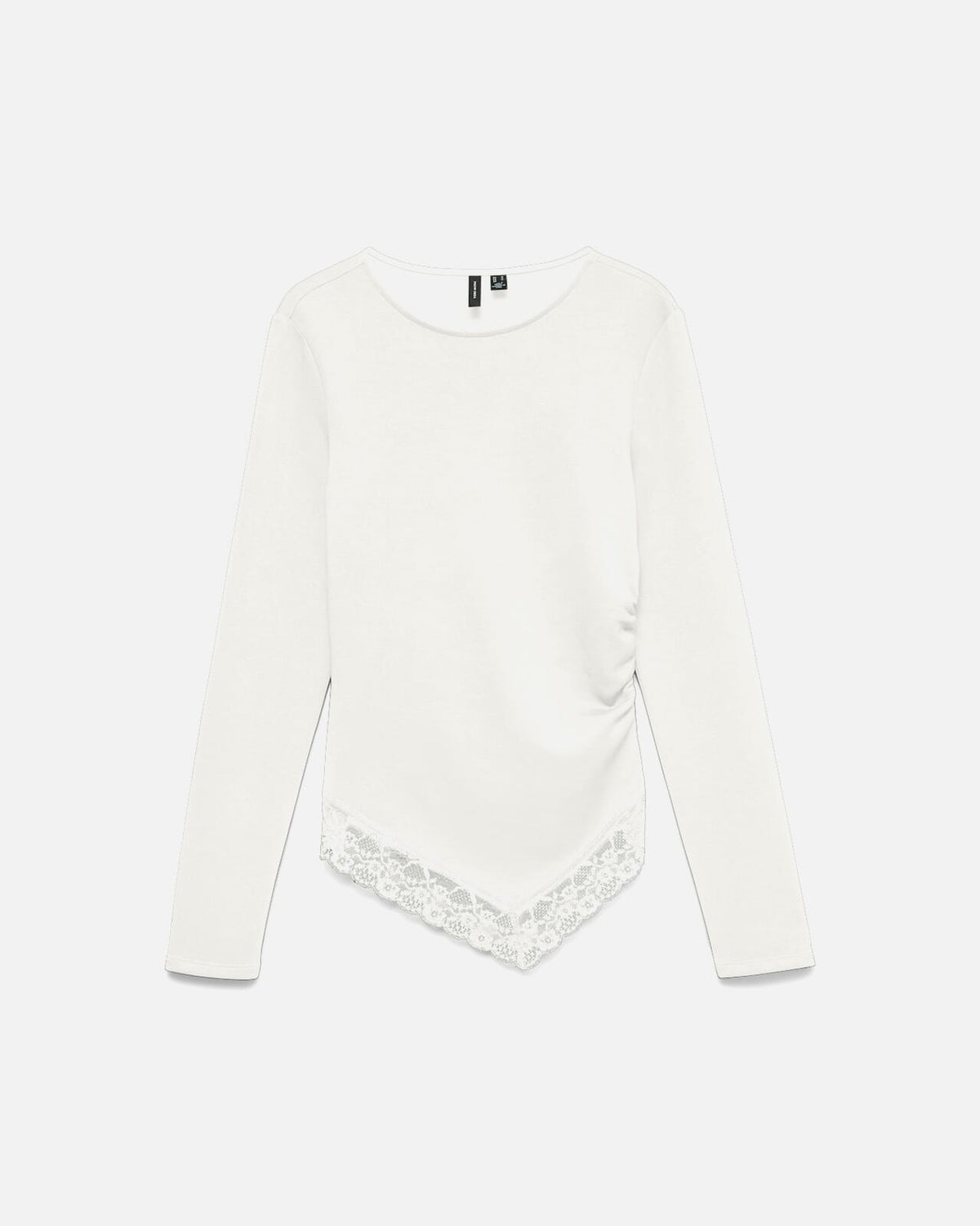 VERO MODA Topp Millie Lace LS O-neck Asm - Snow White