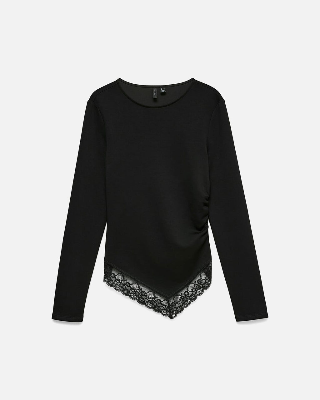 VERO MODA Topp Millie Lace LS O-neck Asm - Black