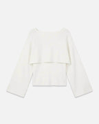 VERO MODA Genser Ofelia LS O-neck Cape - Snow White