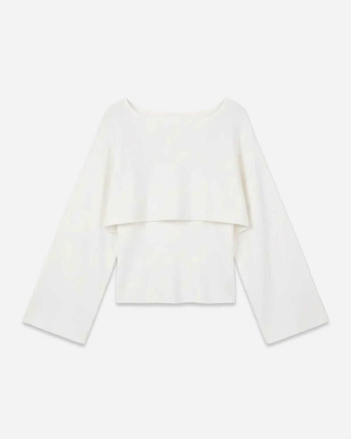 VERO MODA Genser Ofelia LS O-neck Cape - Snow White