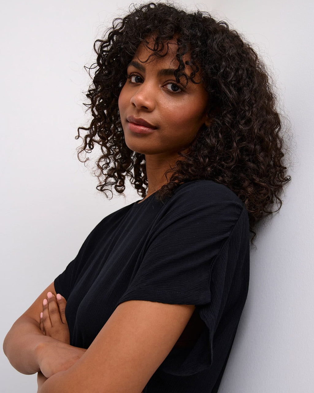 KAFFE Topp Amber Stanley - Black Deep