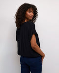 KAFFE Topp Amber Stanley - Black Deep