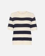KAFFE Topp Lizza Striped - Navy/ Turtledove Bold Stripe