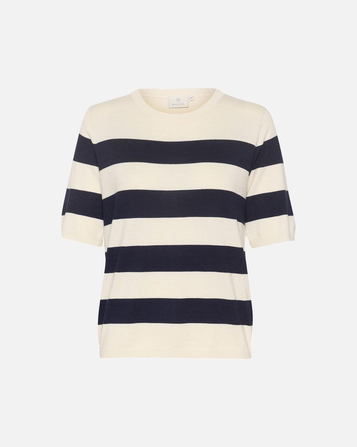 KAFFE Topp Lizza Striped - Navy/ Turtledove Bold Stripe