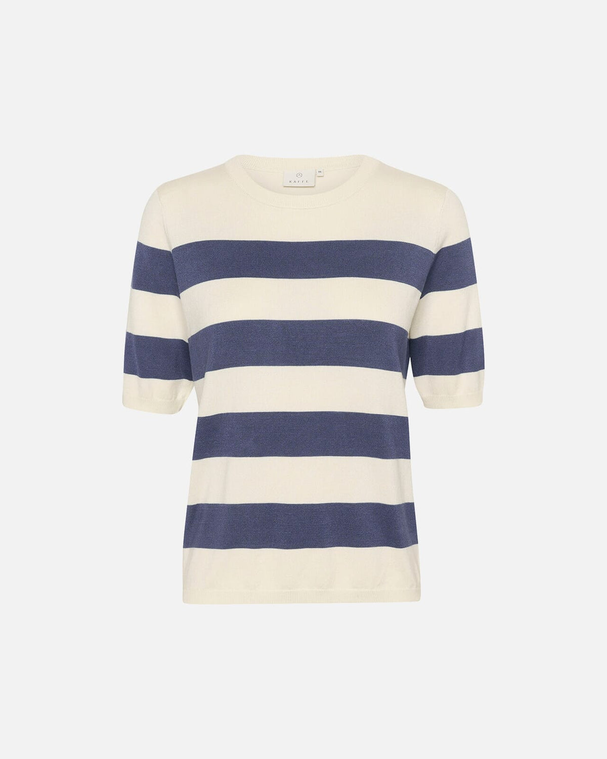 KAFFE Topp Lizza Striped Knit - Indigo Blue/ White Bold Stripe
