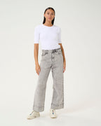 KAFFE Topp Carna T-shirt - Optical White