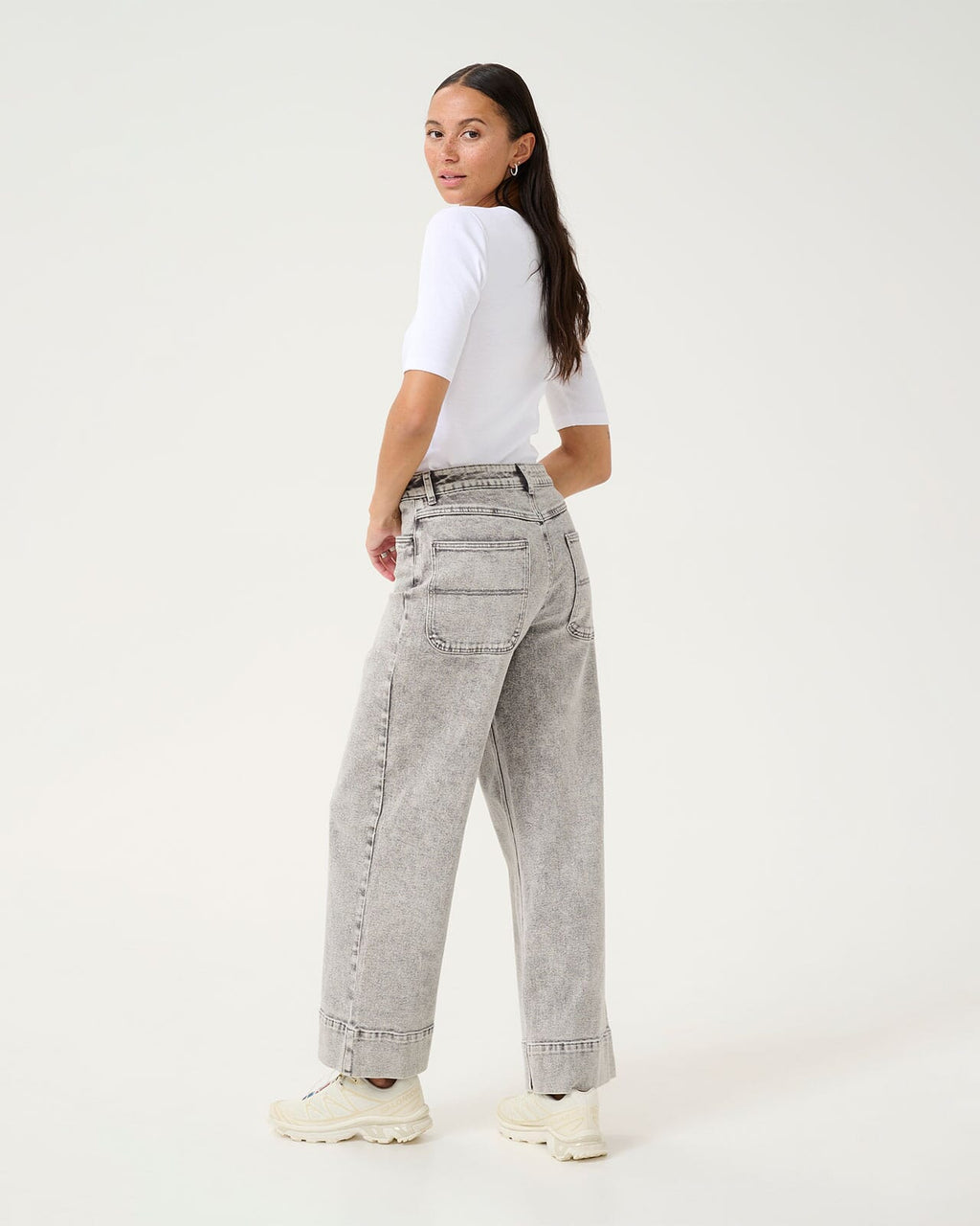 KAFFE Topp Carna T-shirt - Optical White