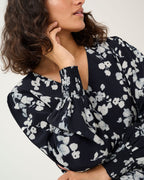 KAFFE Bluse Alice Blouse - Marine Flower