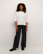 KAFFE Strikket Topp Tella - Chalk