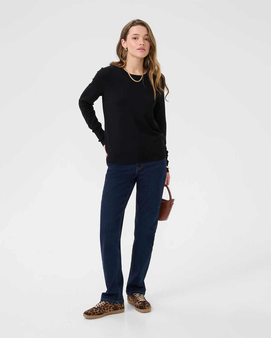 KAFFE Genser Lizza Knit Pullover - Black Deep