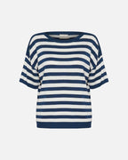 KAFFE Topp Regina Striped - Midnight/ Chalk Stripe