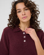 KAFFE Strikket topp Emilie - Windsor wine