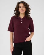 KAFFE Strikket topp Emilie - Windsor wine