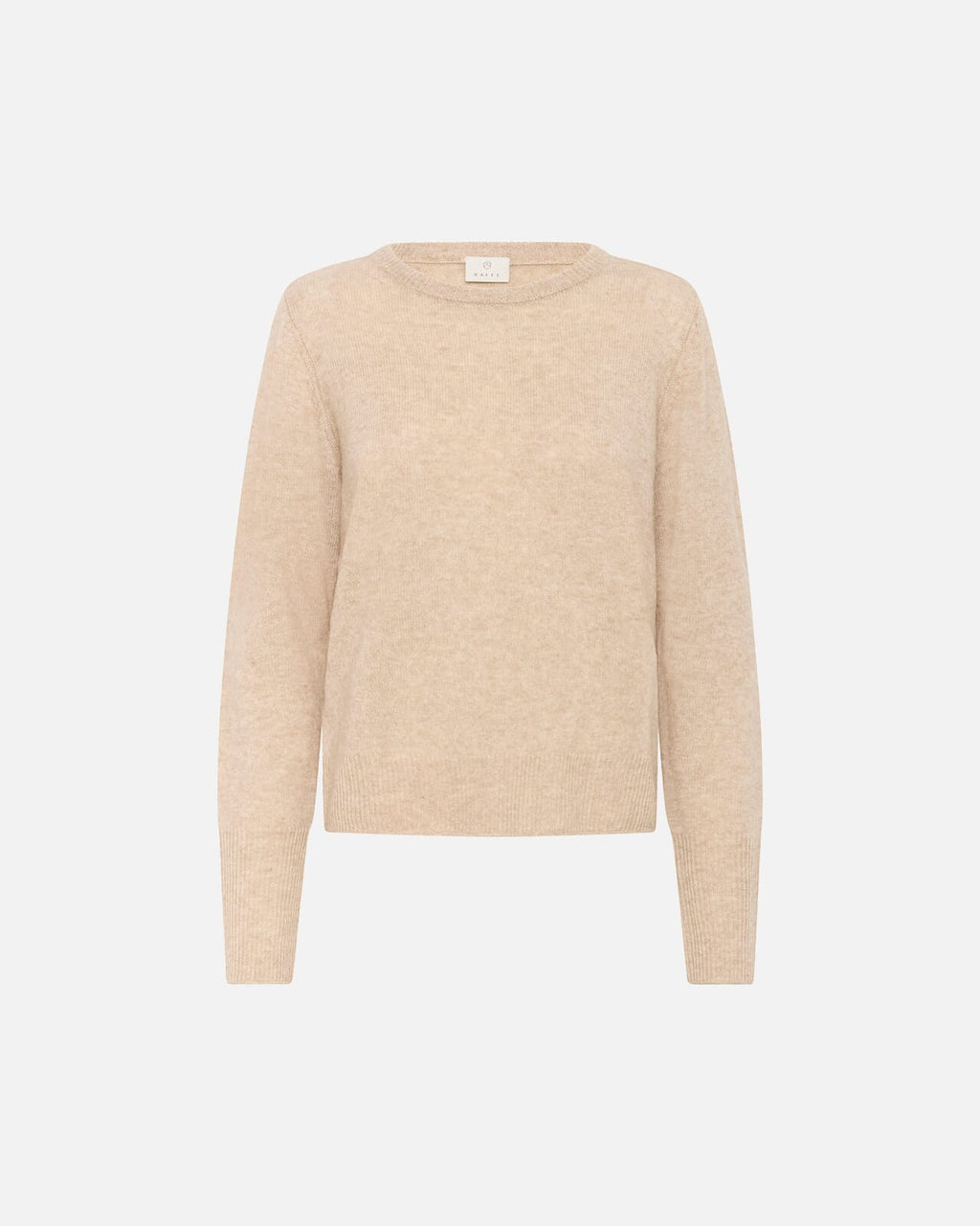 KAFFE Strikkegenser Cashie Ull - Feather Gray Melange