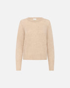 KAFFE Strikkegenser Cashie Ull - Feather Gray Melange