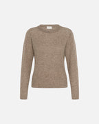 KAFFE Strikkegenser Cashie Ull - Desert Taupe Melange