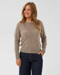 KAFFE Strikkegenser Cashie Ull - Desert Taupe Melange