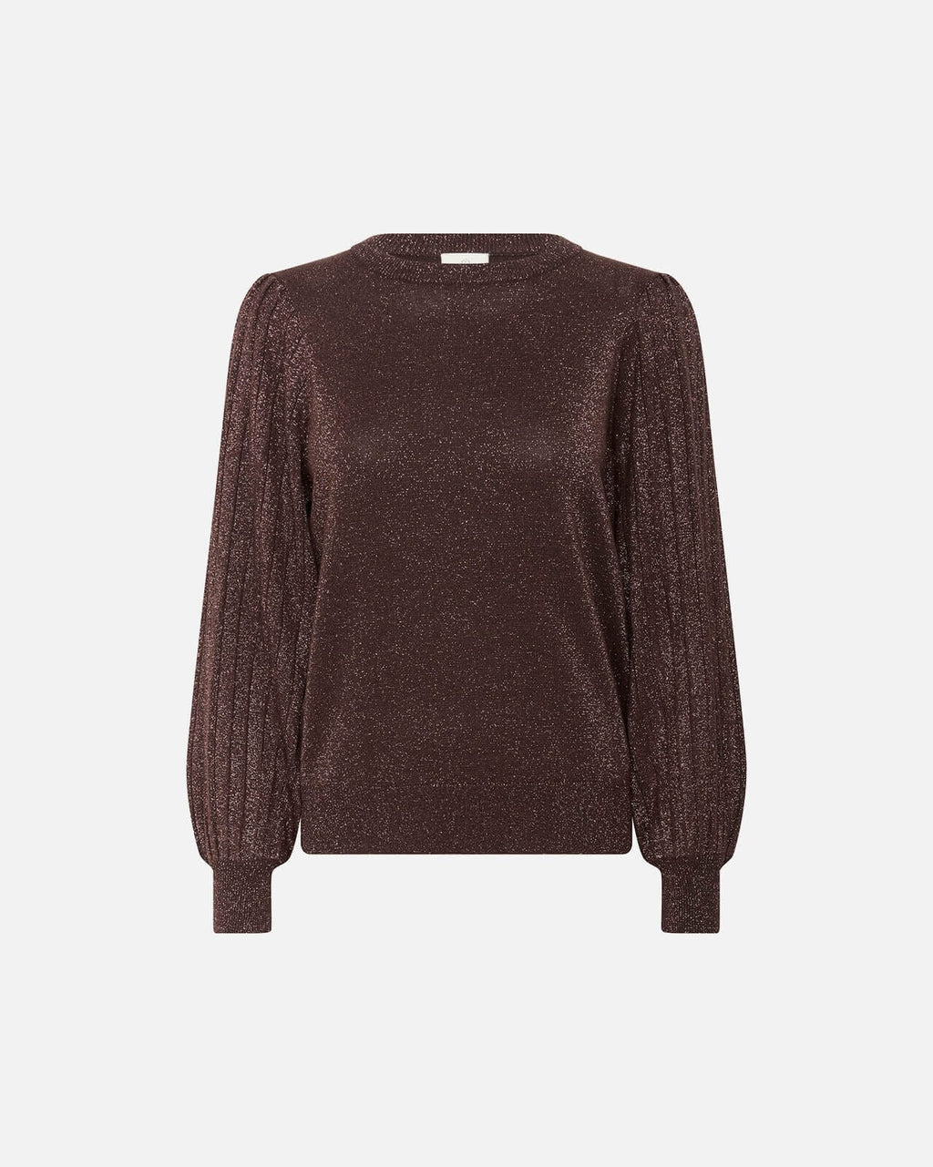 KAFFE Genser Regina Pleat LS - Black Coffee
