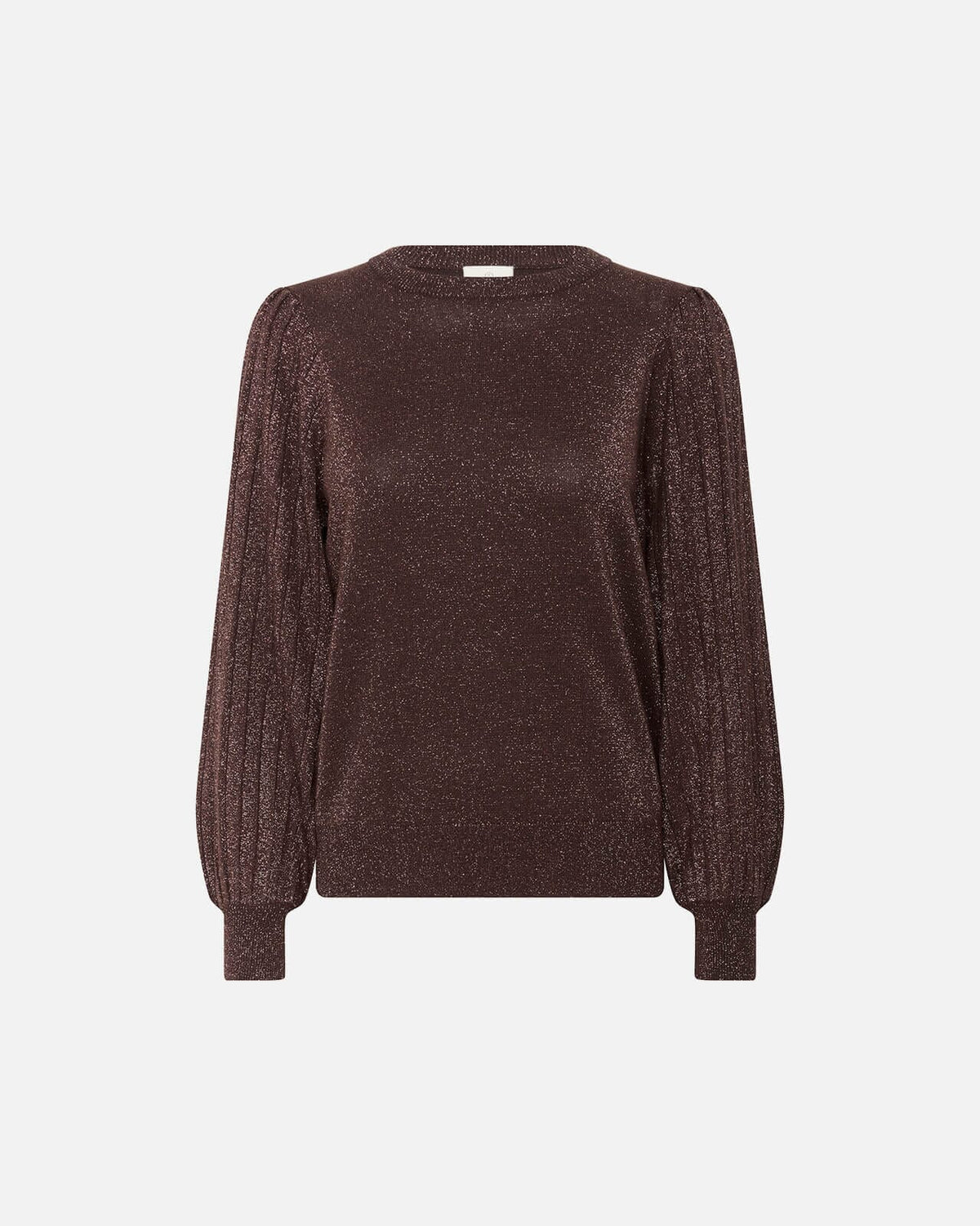 KAFFE Genser Regina Pleat LS - Black Coffee