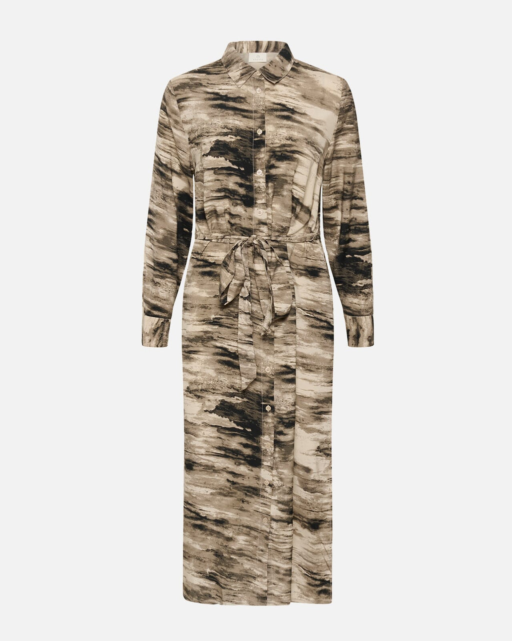KAFFE Skjortekjole Keri Shirt Dress - Feather Grey Abstract