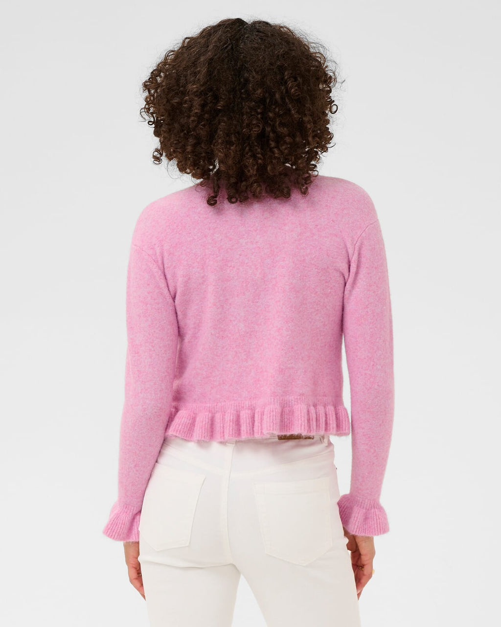 KAFFE Cardigan Emma Frill - Pink Frosting Melange