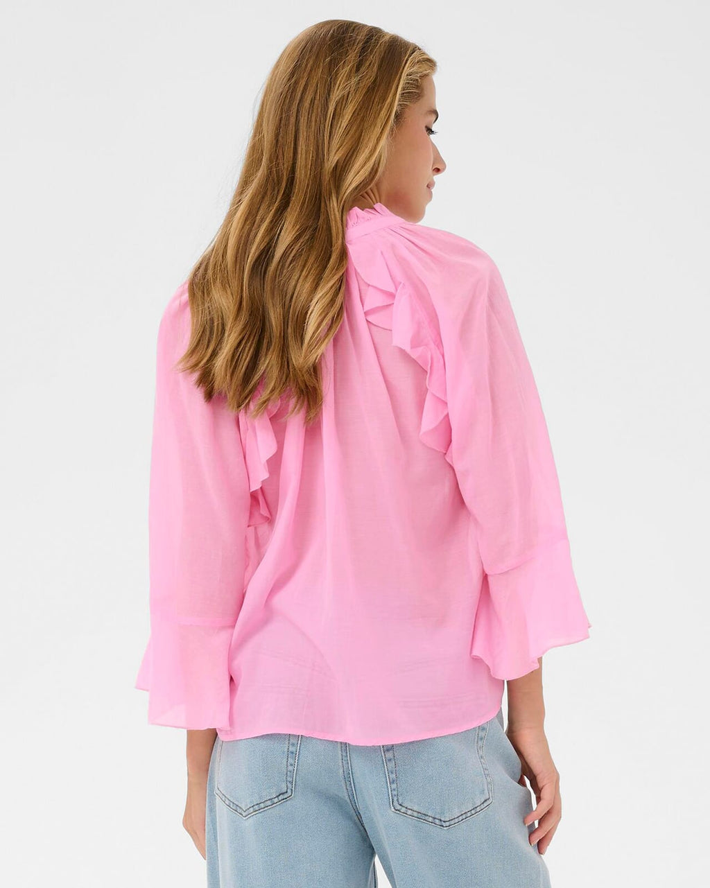 KAFFE Bluse Flora - Pink Frosting