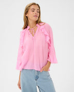 KAFFE Bluse Flora - Pink Frosting