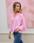 KAFFE Bluse Flora - Pink Frosting