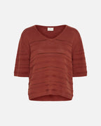 KAFFE Strikket Topp Mellie Knit Pullover - Henna