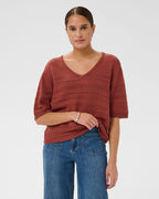 KAFFE Strikket Topp Mellie Knit Pullover - Henna