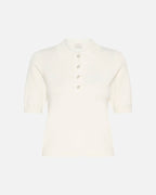 KAFFE Topp Lizza Polo Pullover - Chalk