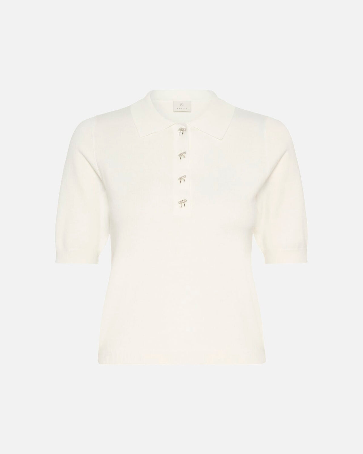 KAFFE Topp Lizza Polo Pullover - Chalk
